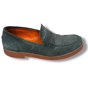 Tricker’s Penny Loafers Shoes Men’s EU 41 Dark Blue Suede Pull On Oxford $350